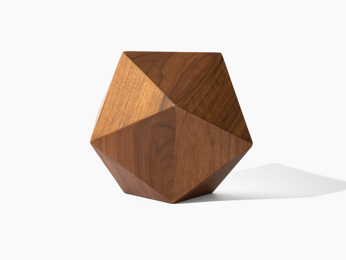 Photo of The Bleecker Urn in Walnut - Contemporary Cremation Urn for Ashes