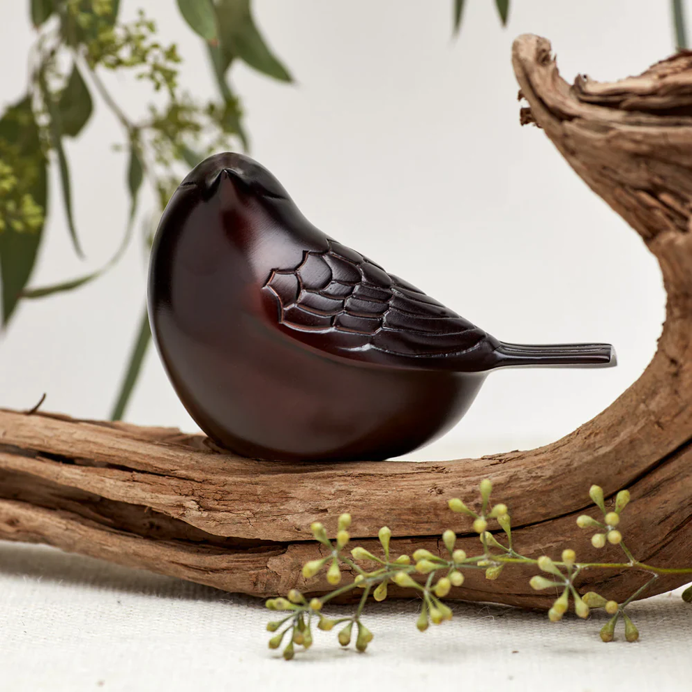 Photo of The Lucy Songbird Keepsake Urns - Blue, Red, White, Bronze