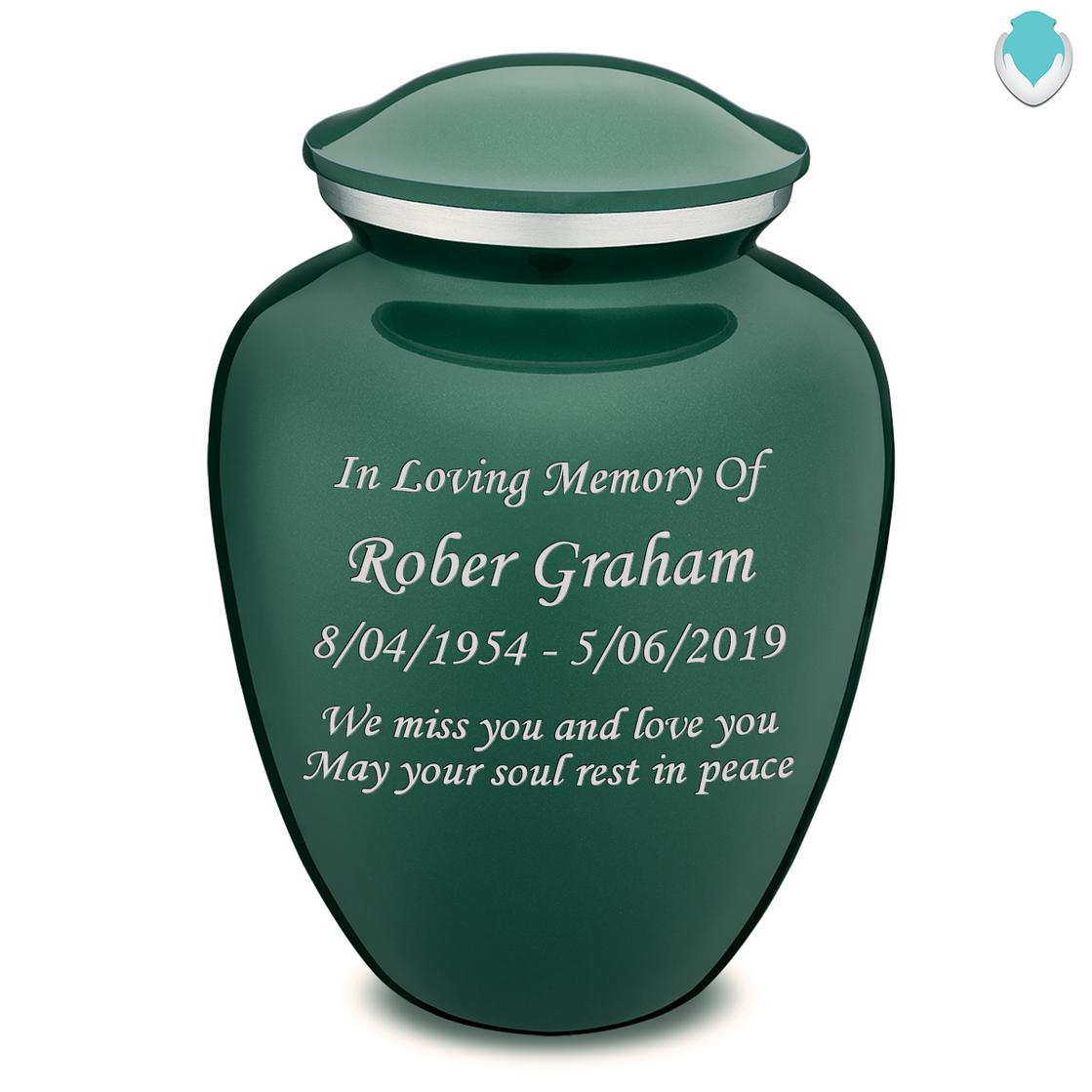 Photo of Adult Embrace Custom Engraved Cremation Urn