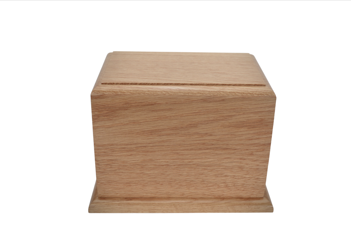 Photo of Solid Oak Wood Urn #O-995