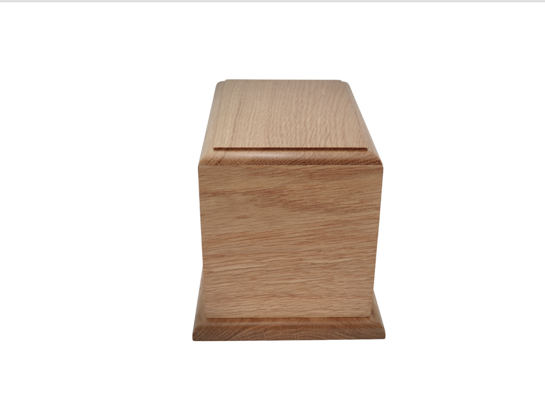 Photo of Solid Oak Wood Urn #O-995