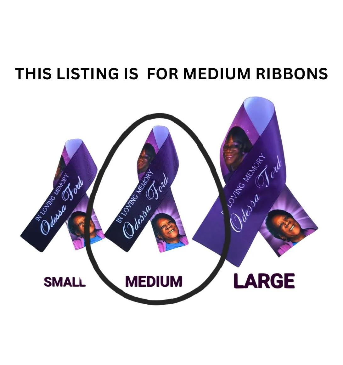 Photo of Medium Custom Designed Memorial Ribbons