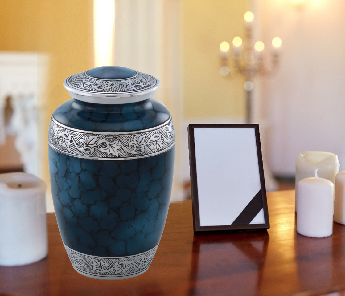 Photo of Classic Blue Cloud Cremation Urn