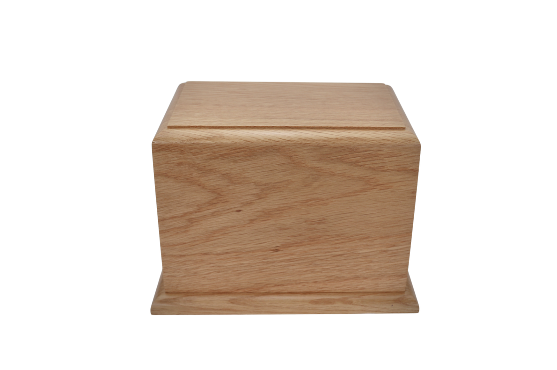 Photo of Solid Oak Wood Urn #O-995