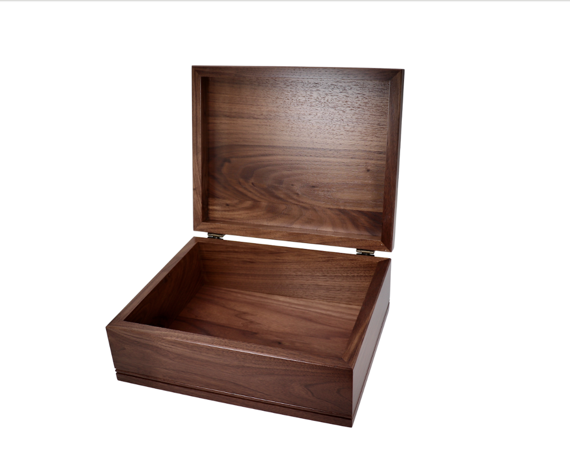 Photo of Solid Walnut Wood Keepsake Box #W-1100
