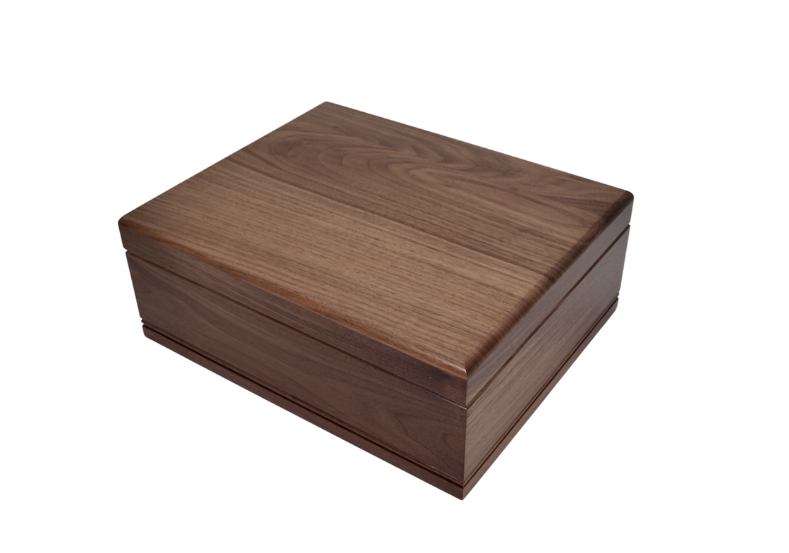 Photo of Solid Walnut Wood Keepsake Box #W-1100