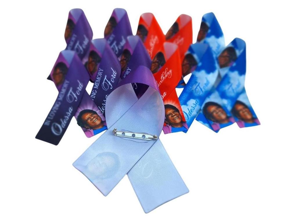 Photo of Small Custom Designed Memorial Ribbons