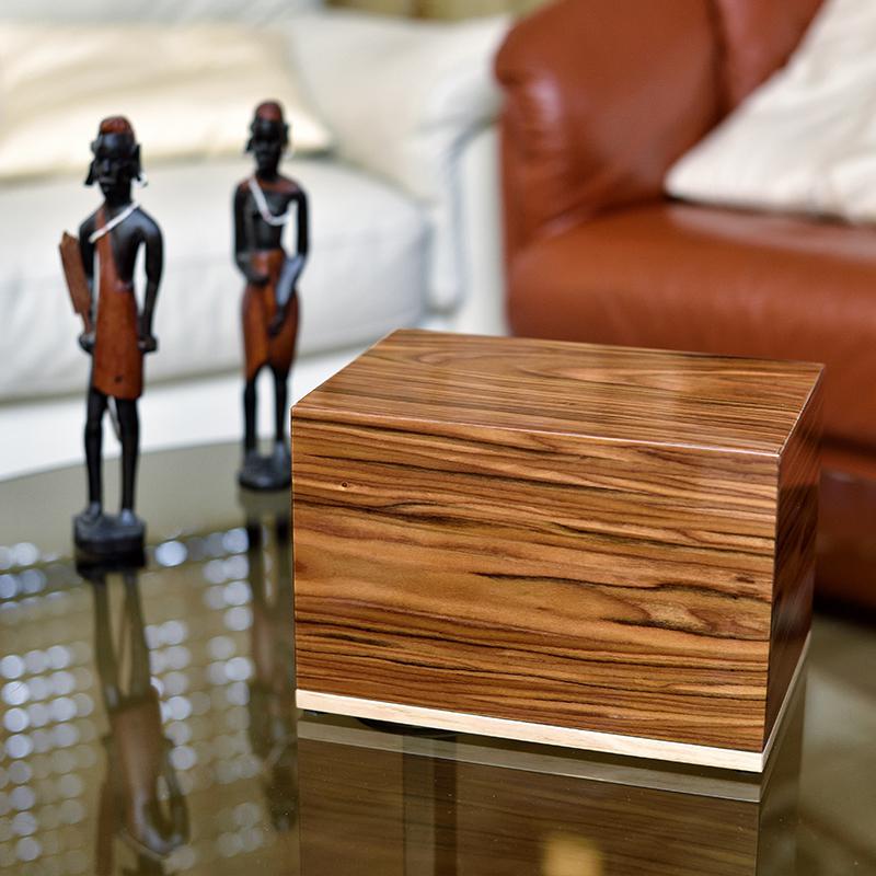 Photo of The Hudson Urn in Warm Brown - Contemporary Cremation Urn for Ashes