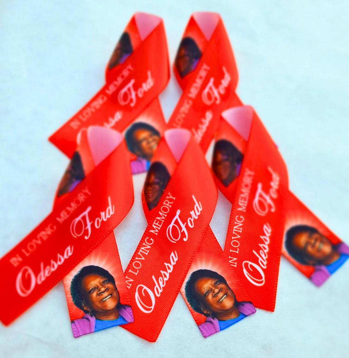 Photo of Small Custom Designed Memorial Ribbons