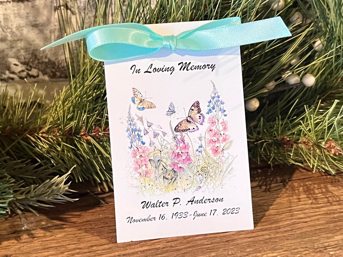 Photo of Set of 20 Butterflies in Garden Flower Seed Packets