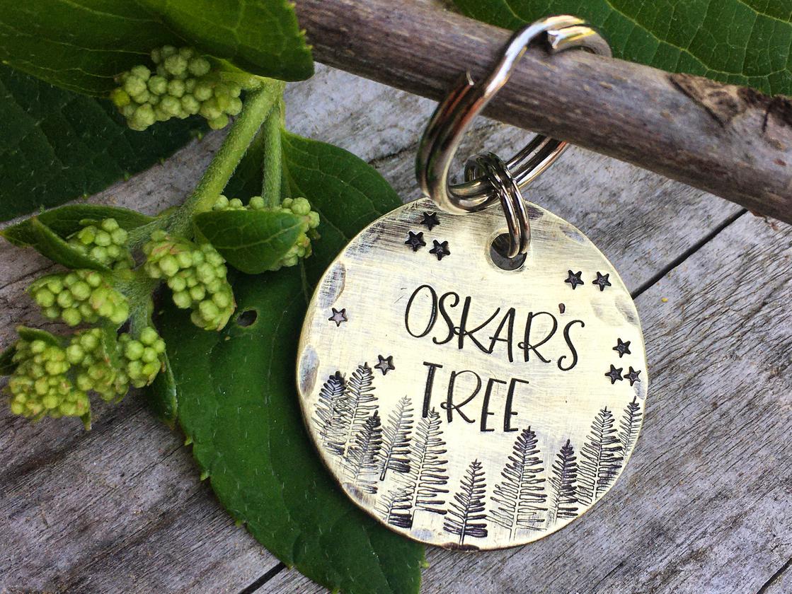 Photo of Brass Memorial Tree Tag / Tree Marker