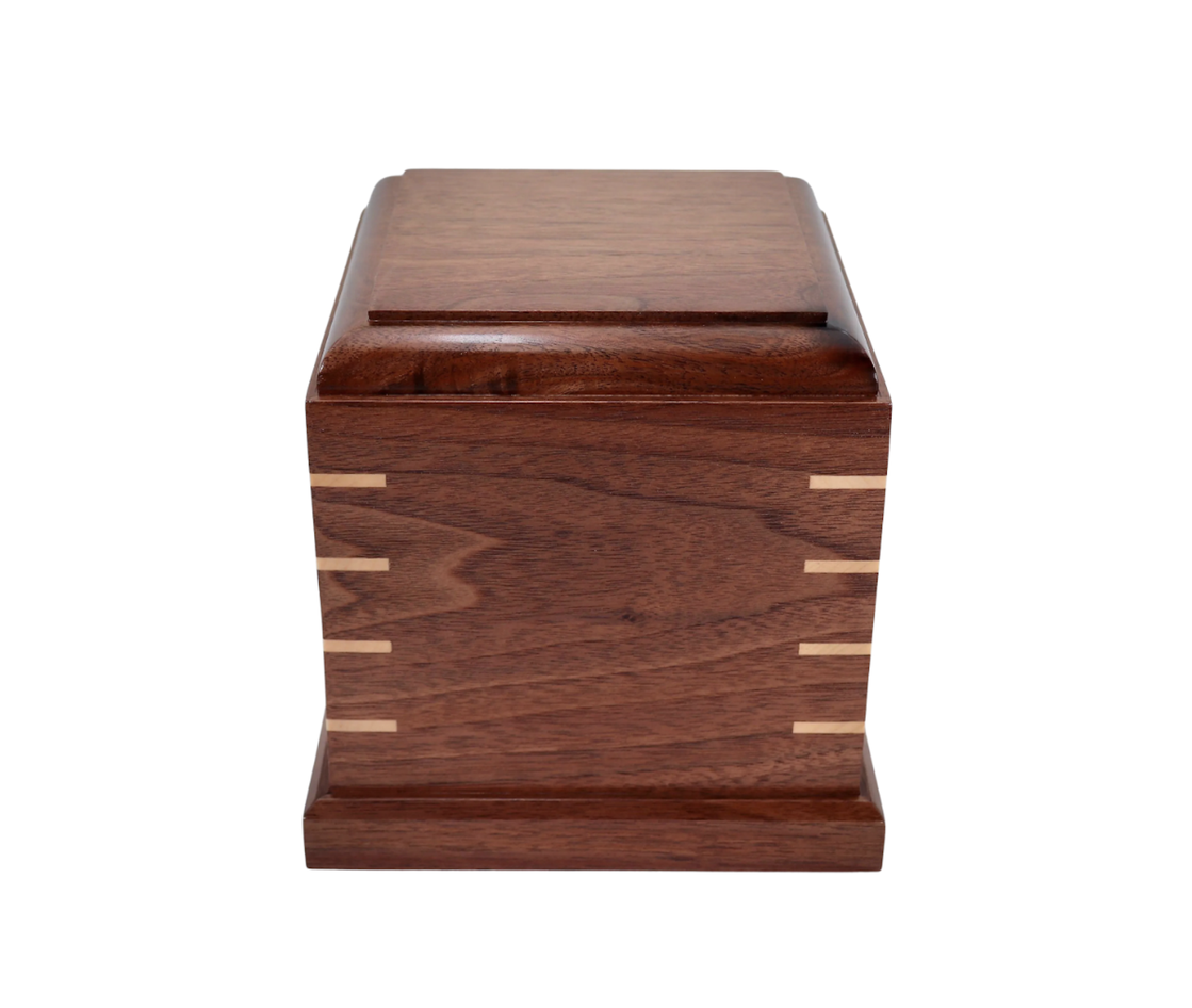 Photo of Small Urn - Solid Walnut Wood #W-561