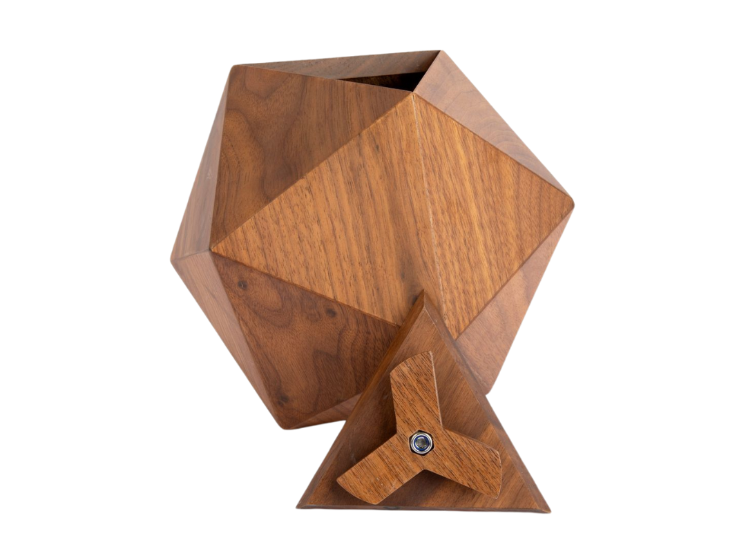 Photo of The Bleecker Urn in Walnut - Contemporary Cremation Urn for Ashes